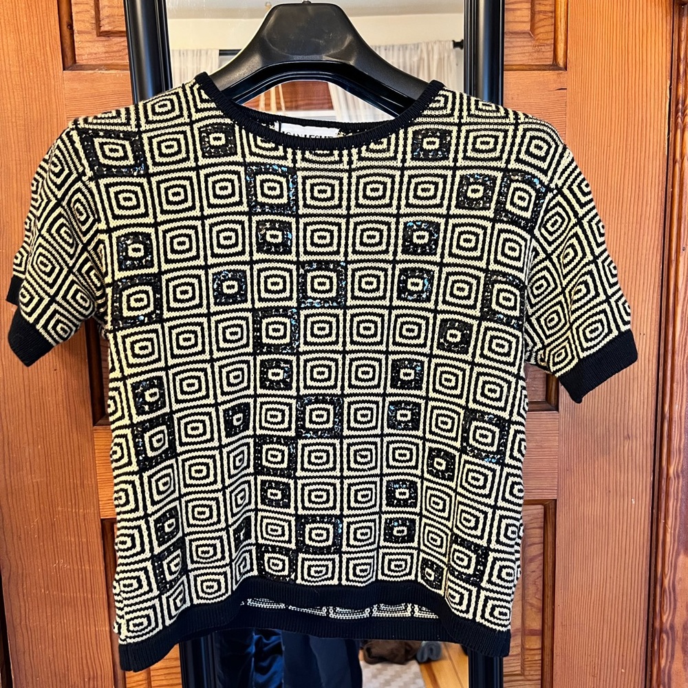 Vintage Joan Leslie sequined sweater shirt